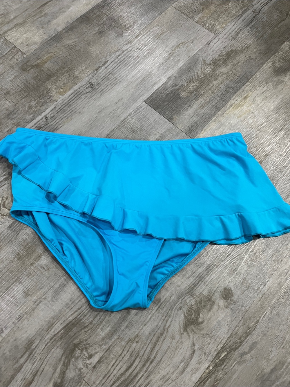 Turquoise Ruffle Swim Bottoms - Picture 3 of 10